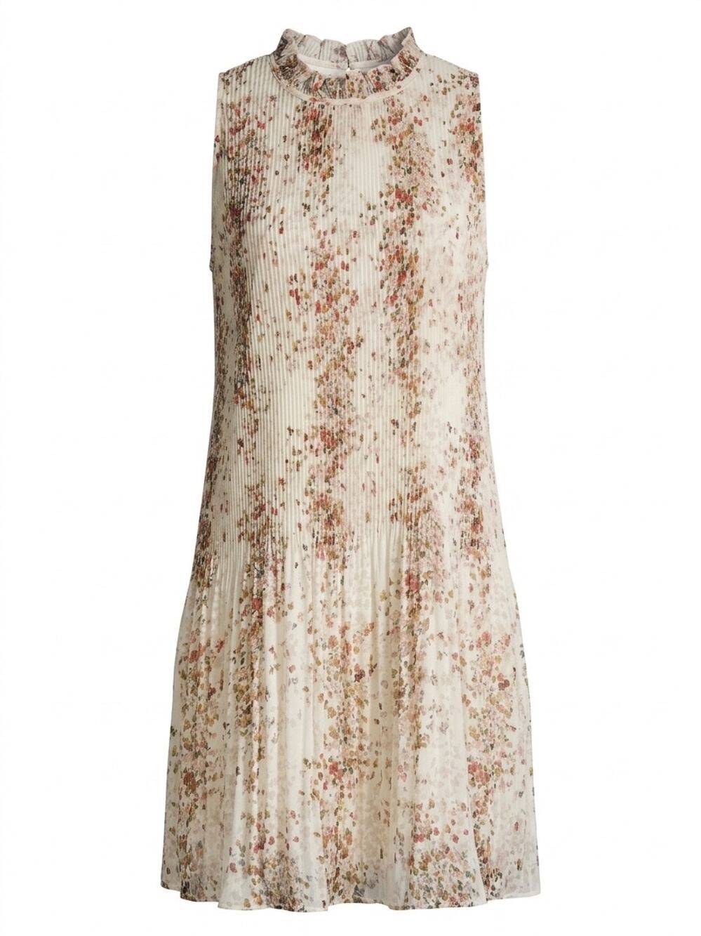 Maison d'Amélie Paris Floral Pleated Plisse Ruffle Mini Dress Cottagecore classy